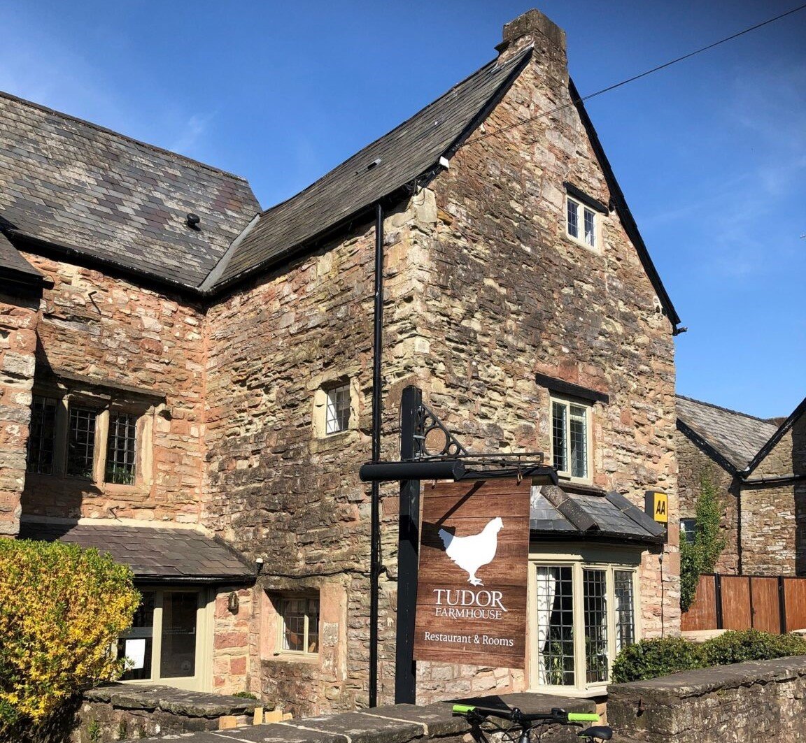 View of the Tudor Farmhouse on a sunny day