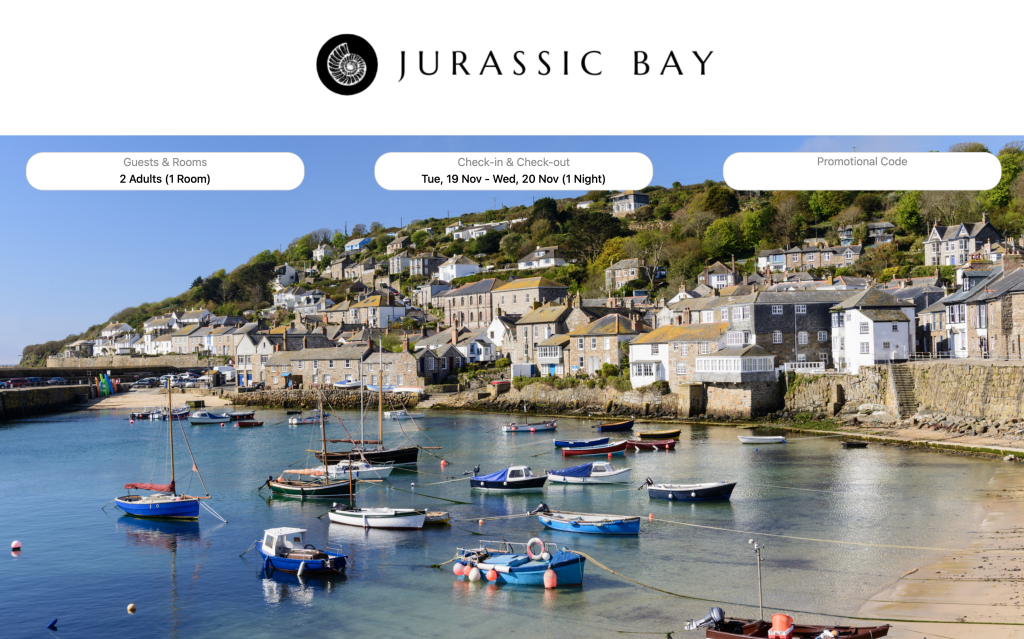 View of booking engine options