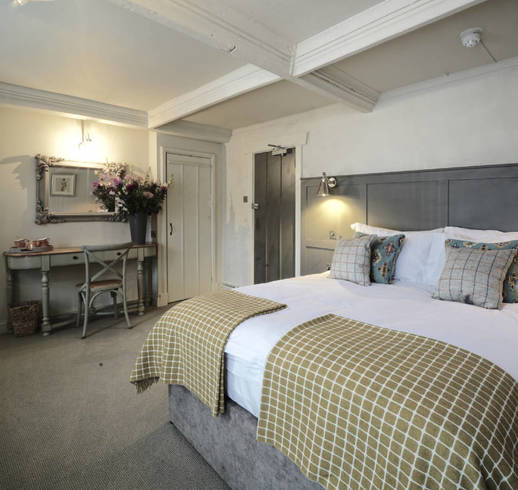 Bedroom at the Bull in Fairford